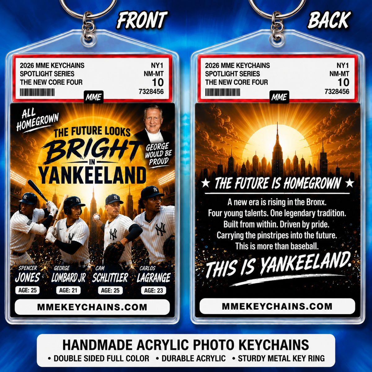 4617 The Future Looks Bright Yankees Jones/Lombard/Schlittler/Lagrange Keychain