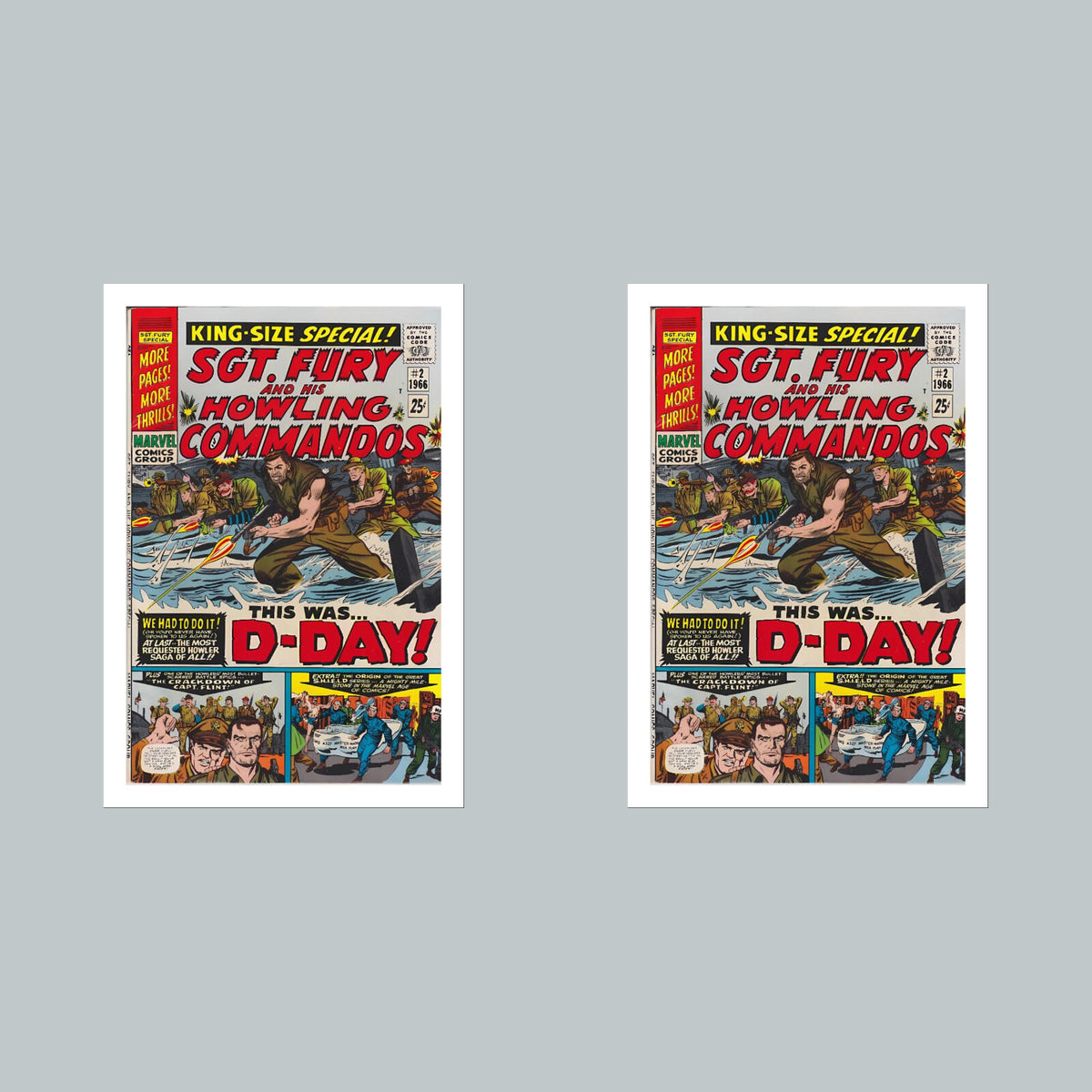 2375 Sgt Fury 8x10 Glossy Photo Comic Book Cover Fast-Secure Shipping