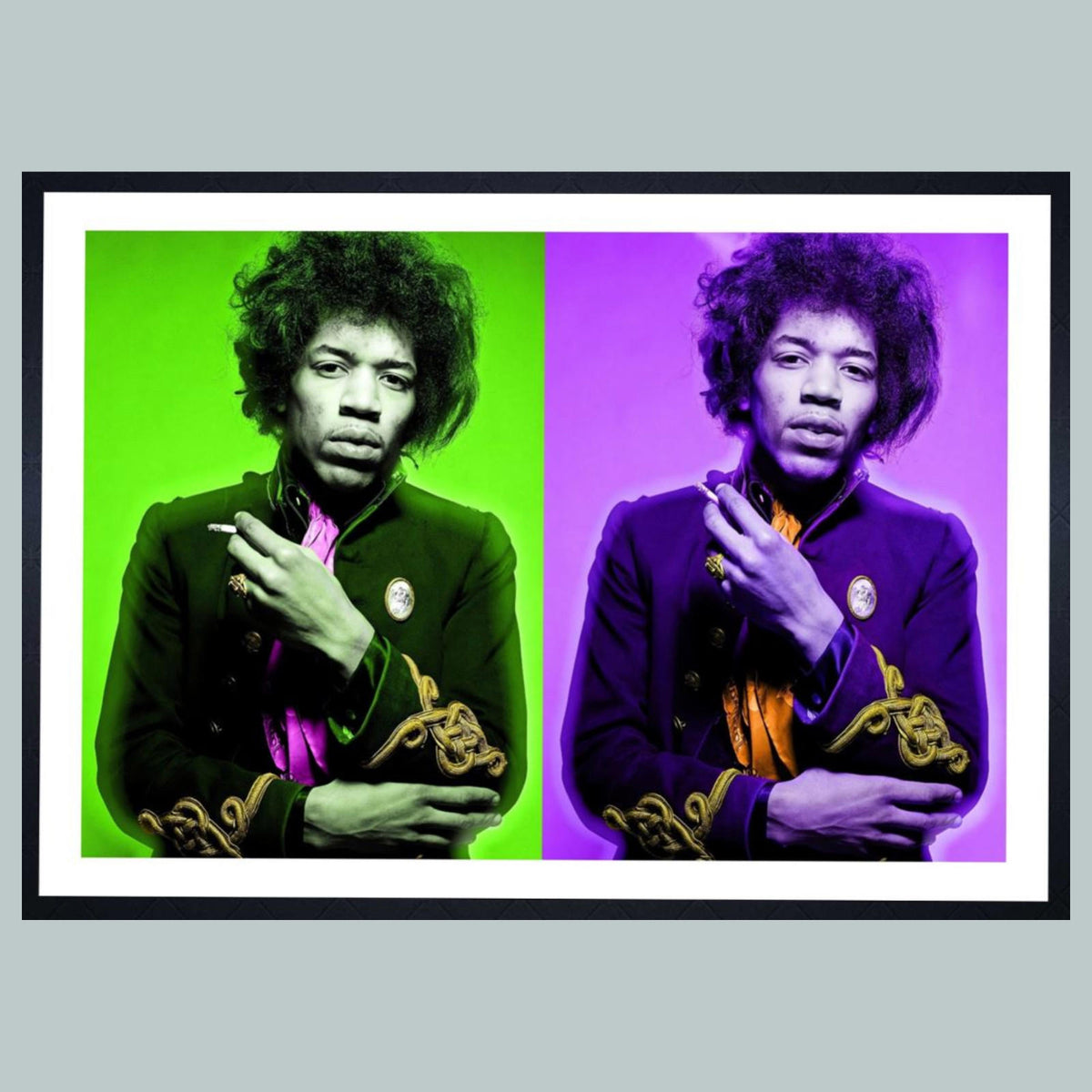 1211 Jimi Hendrix Green Purple 8x10 Glossy Photo - Fast Shipping MS
