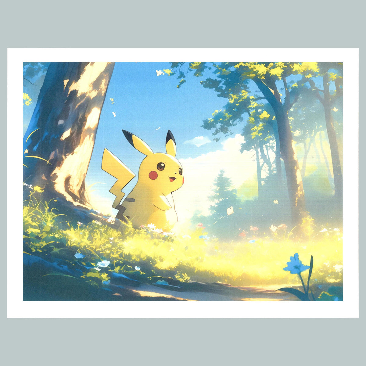 0366 P -8X10 Pokemon Pikachu Yellow in Park Glossy Photo Fast-Secure Shipping MS