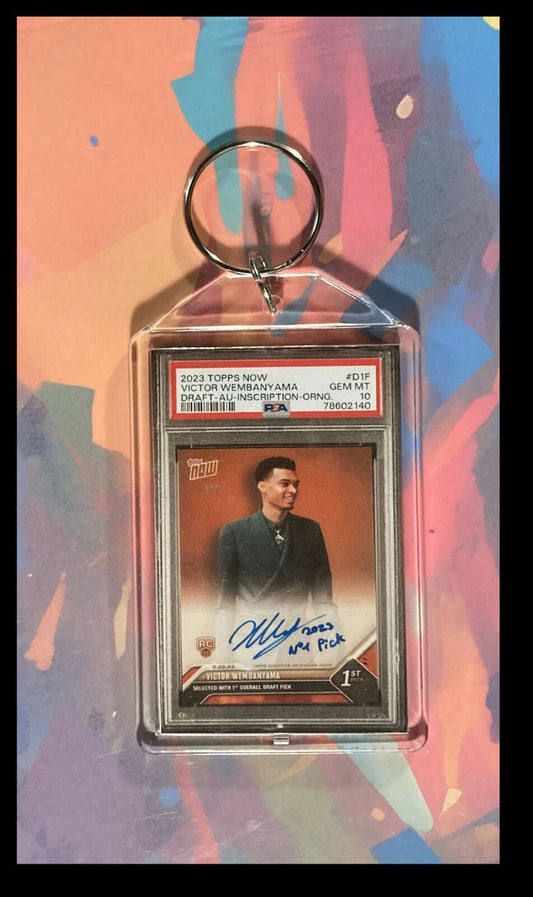 3165 Victor Wembanyama 2023 Topps Now Draft Auto Custom Keychain