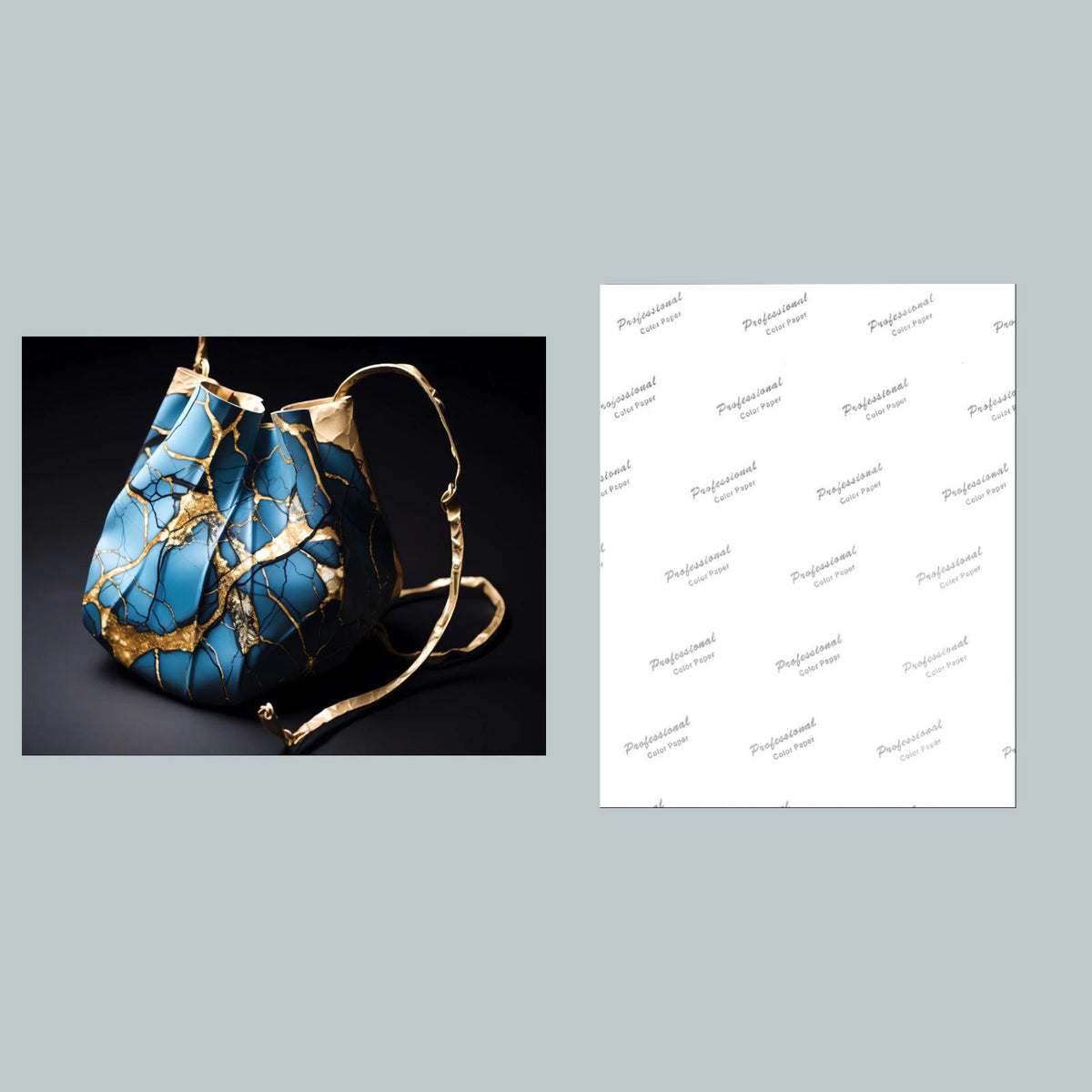 0857 8x10 Glossy Photo Kintsugi Blue Bag Fast Shipping MS
