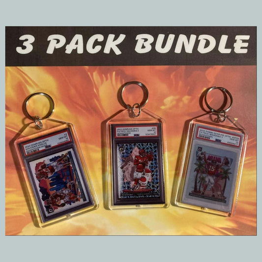 3611B Patrick Mahomes Downtown 3 Pack Bundle Custom Hand Made Keychains