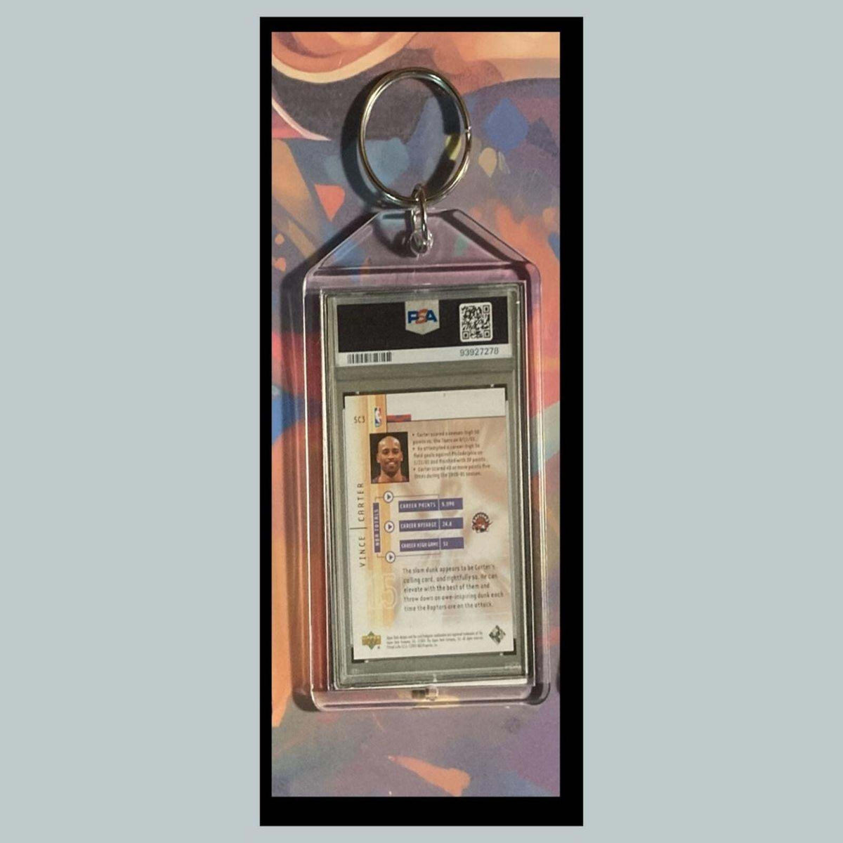 3412 Vince Carter 2001 Upper Deck SLAM Custom Keychain-Makes A Great Gift