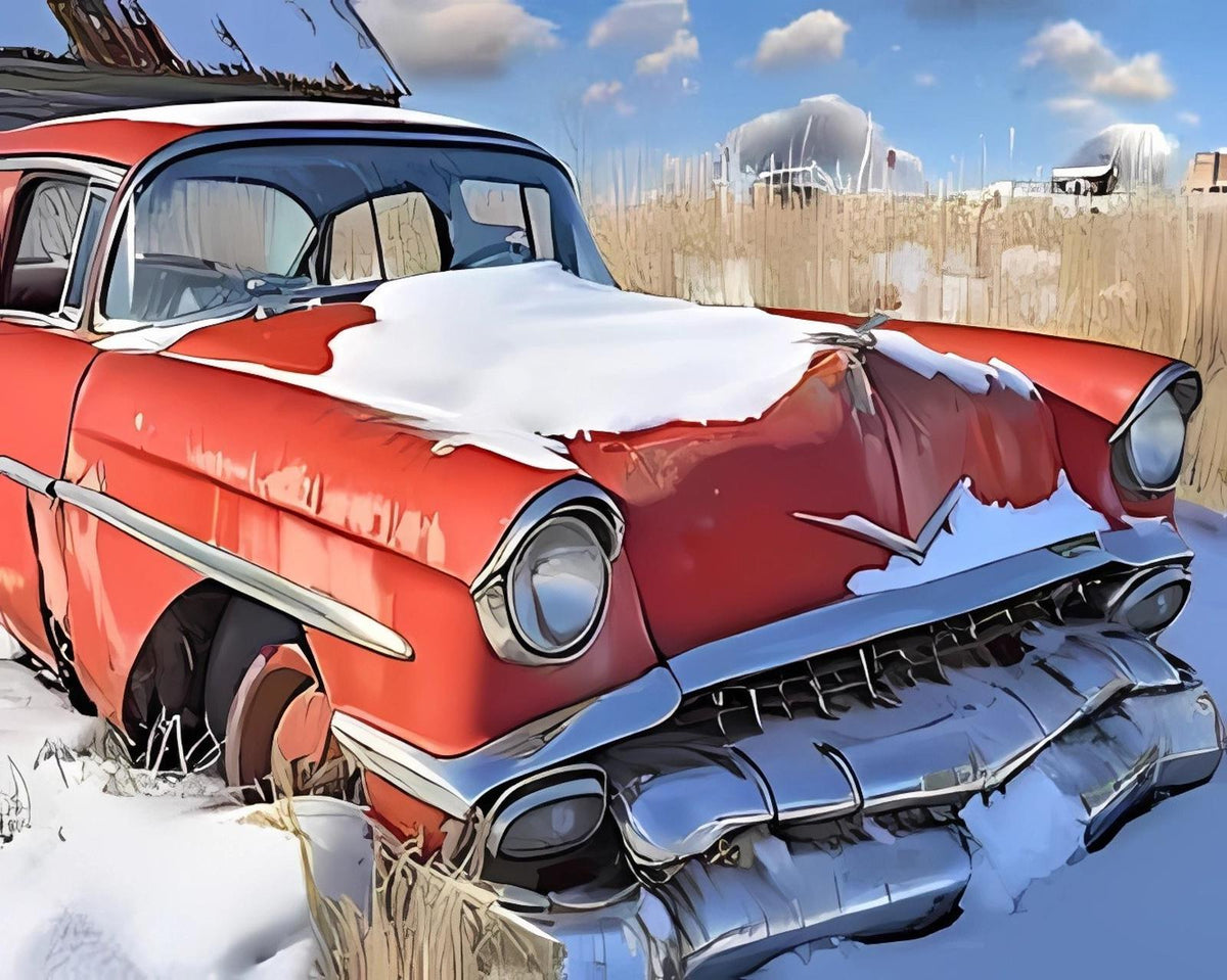 0739 P-8X10 Chevy in Bone Yard Glossy Photo Fast Shipping