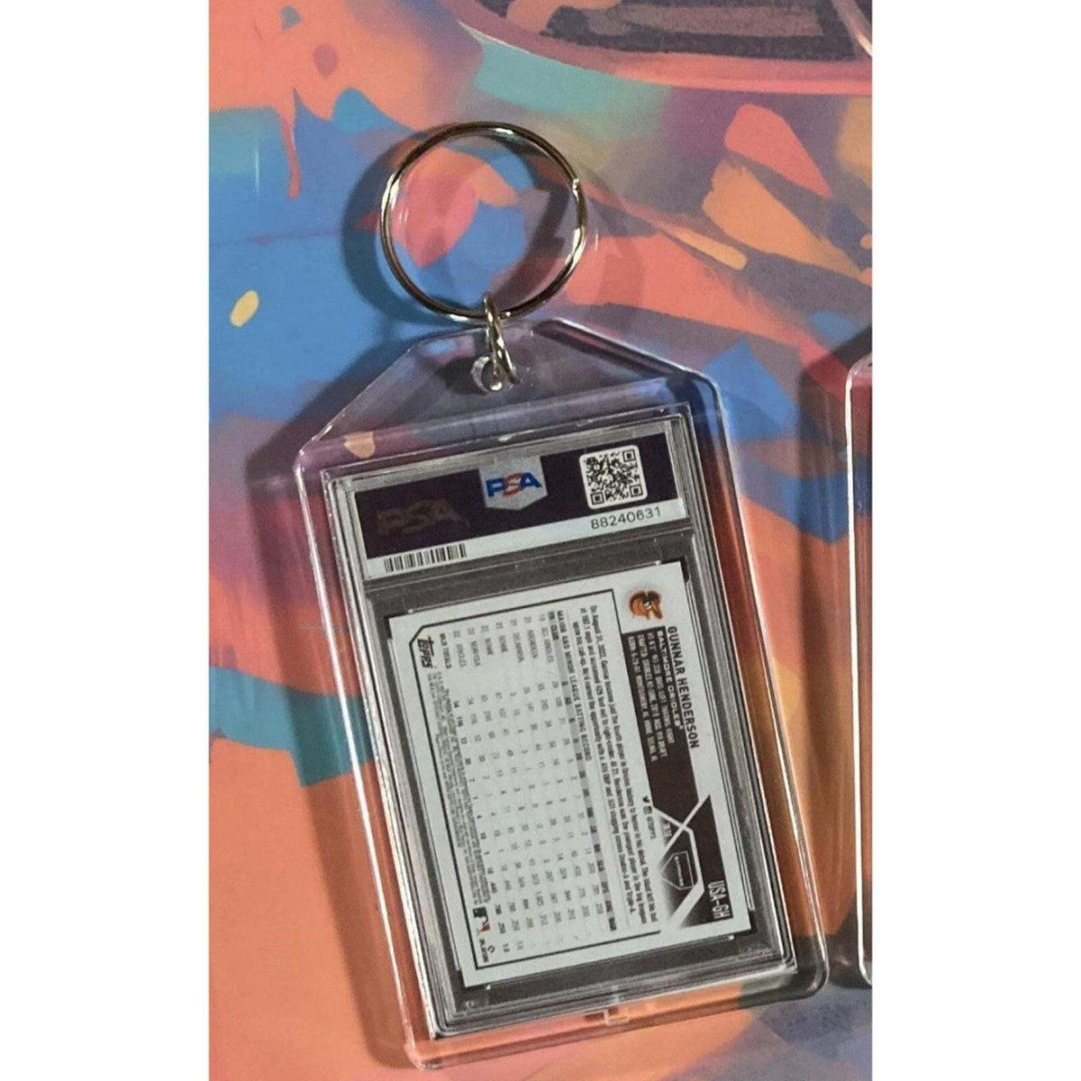 3186 Gunnar Henderson 2023 Topps Black Chrome Up Auto Custom Novelty Keychain