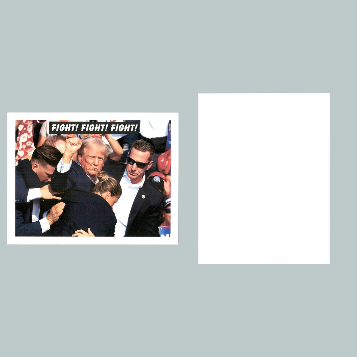 0143 P -8X10 Trump Fight! Fight! Fight!-Top Banner Glossy Photo Fast Ship