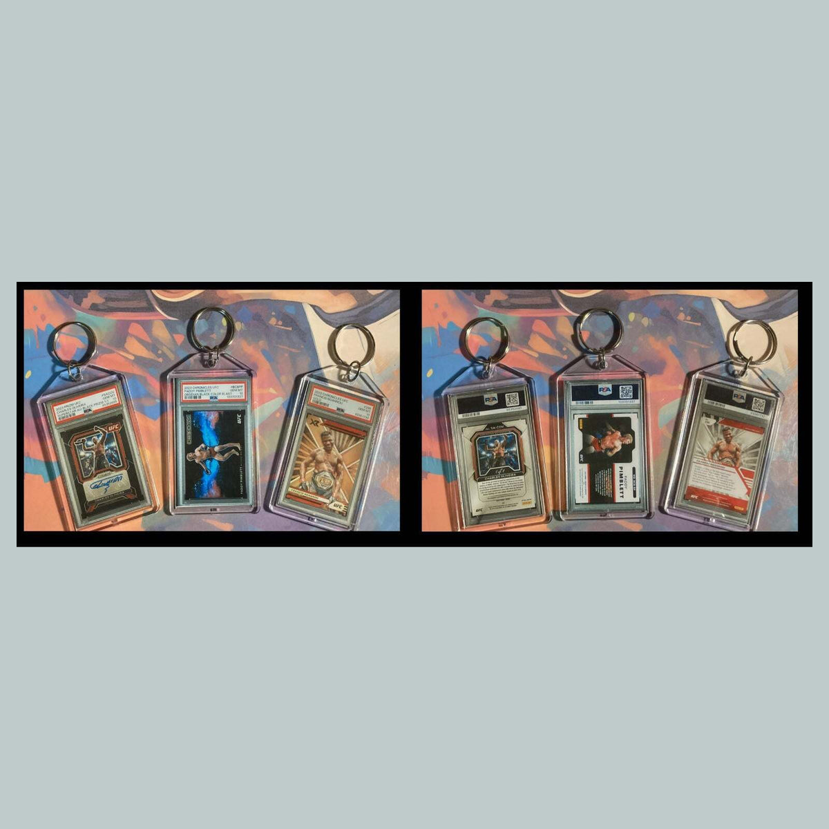 3456B Charles Oliveira/Pimblett/Ngannou 3 Pack Bundle - 3 Different Keychains