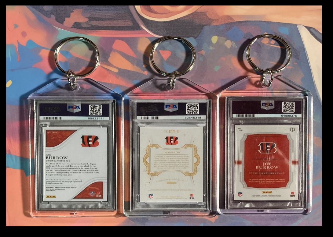 3151B Joe Burrow  3 Pack Bundle 3 Different Custom Novelty Keychains