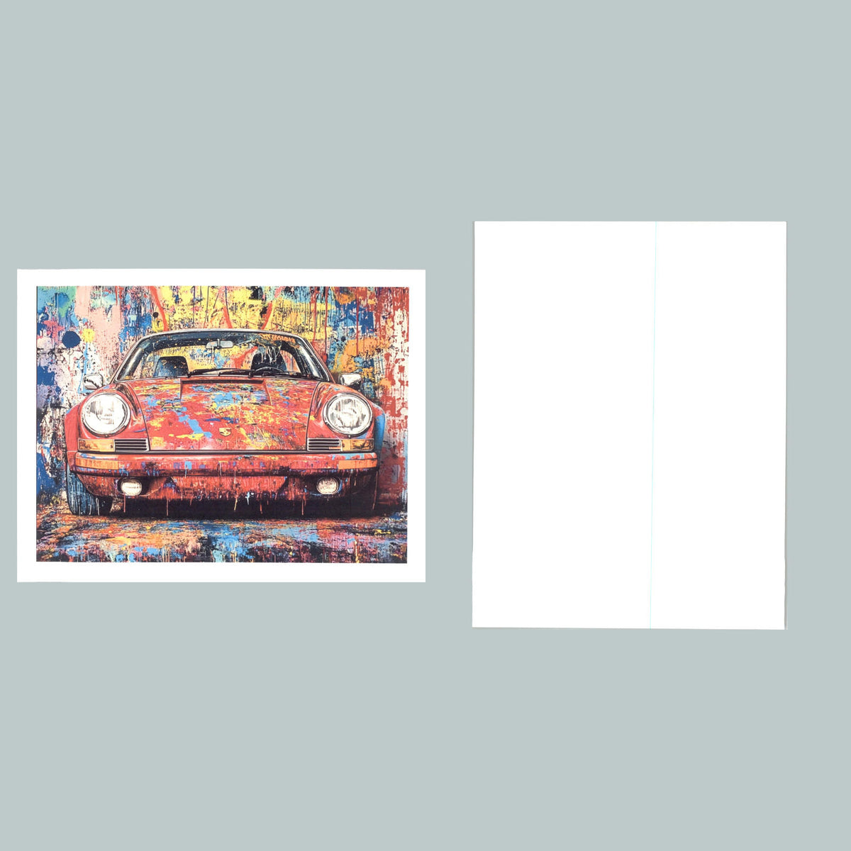 0389 P -8X10 Porsche Splatter Art Glossy Photo Fast-Secure Shipping MS