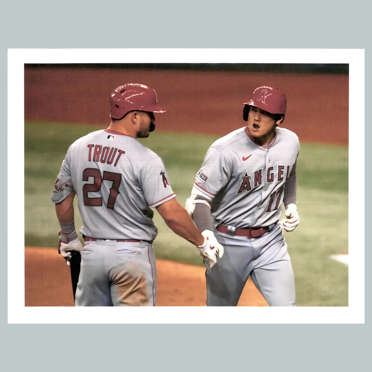 0176 P -8X10 Mike Trout and Shohei Ohtani Glossy Photo Fast-Secure Shipping BBL