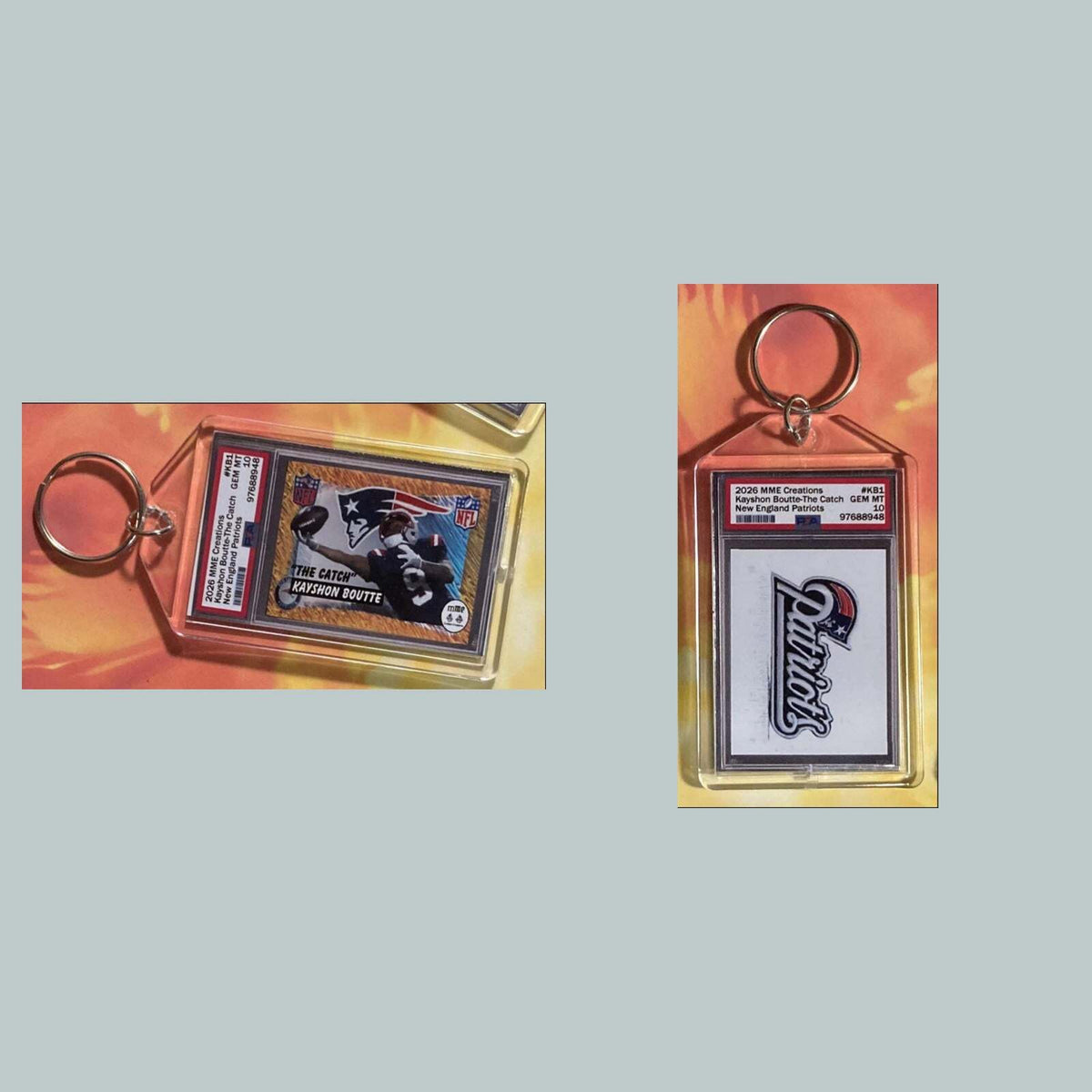 3763 Kayshon Boutte 2026 Gold Shimmer Mockup  Custom Hand Made Keychain