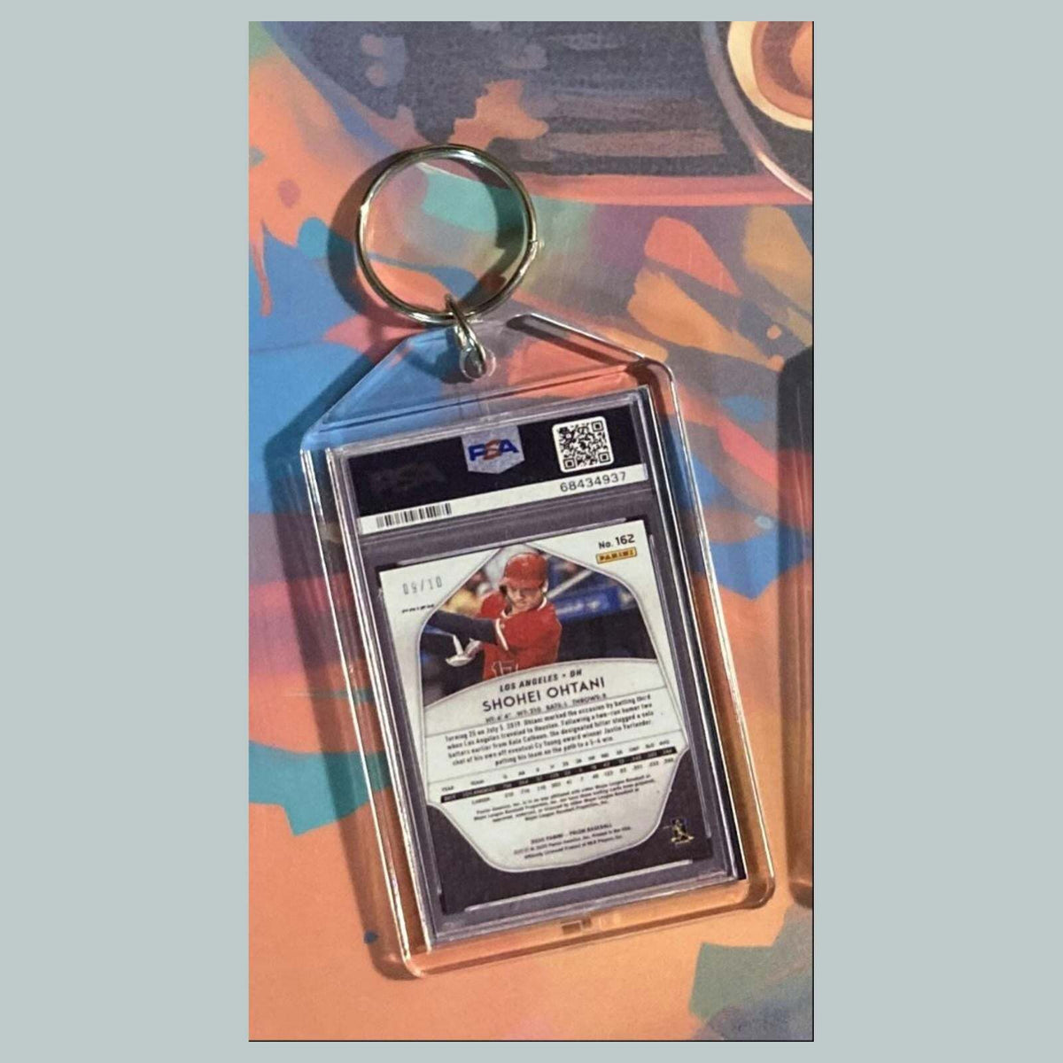 3544 2020 Panini Prizm Gold Donut Circles Prizm Shohei Ohtani Custom Keychain