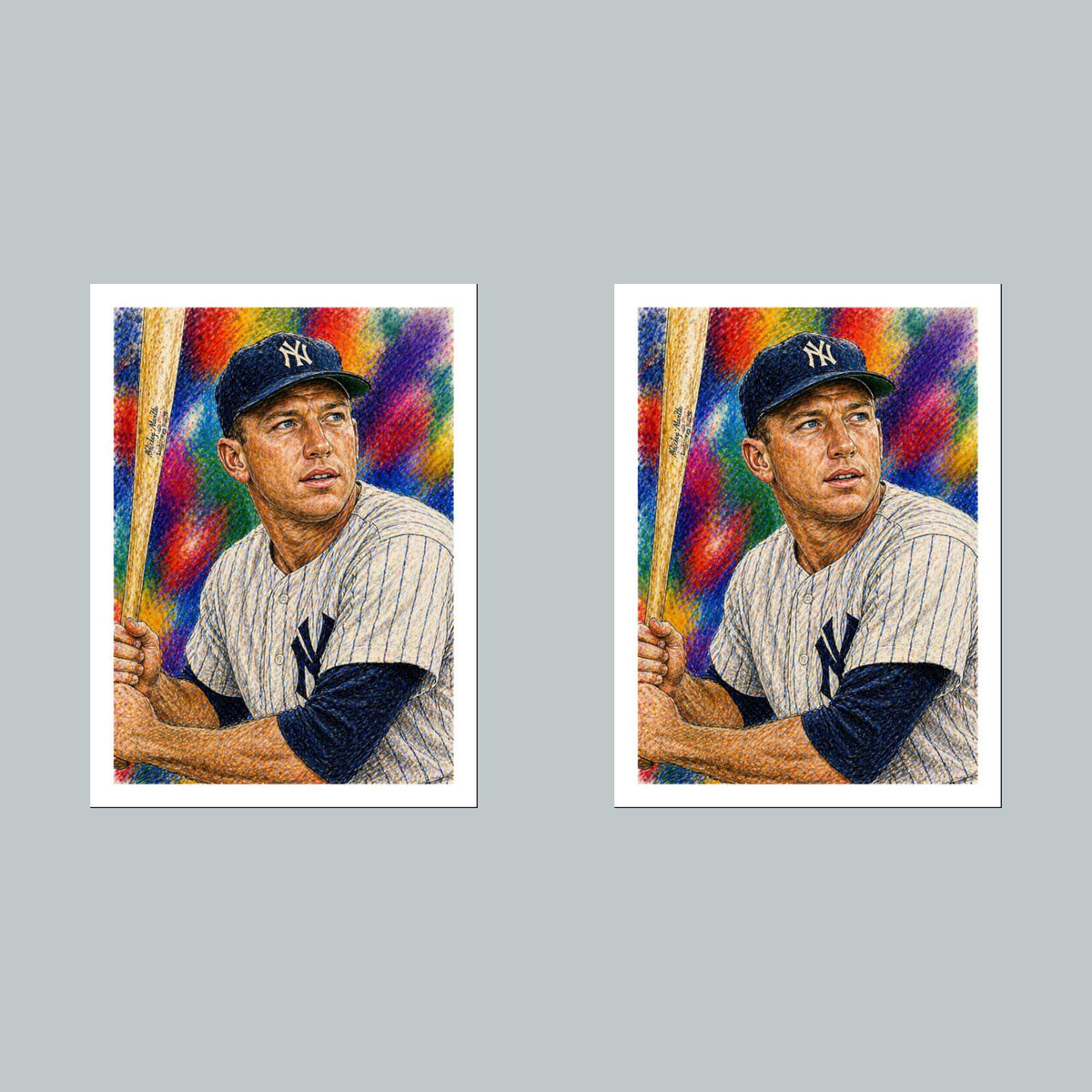 2589 Mickey Mantle 8x10 Custom Art Photo - Fast-Secure Shipping BBL
