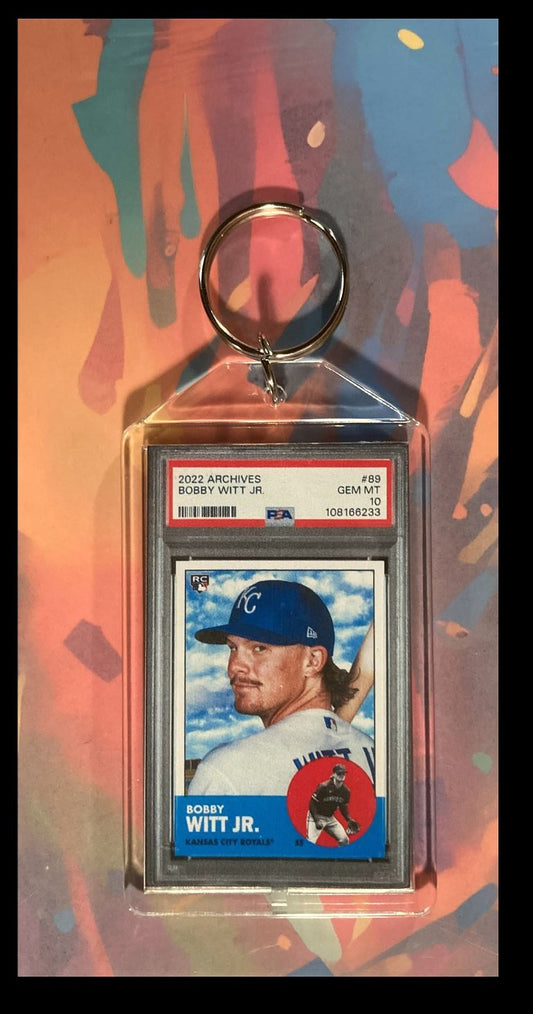 3039 Bobby Witt Jr 2022 Topps Archives Keychain - Makes A Great Gift