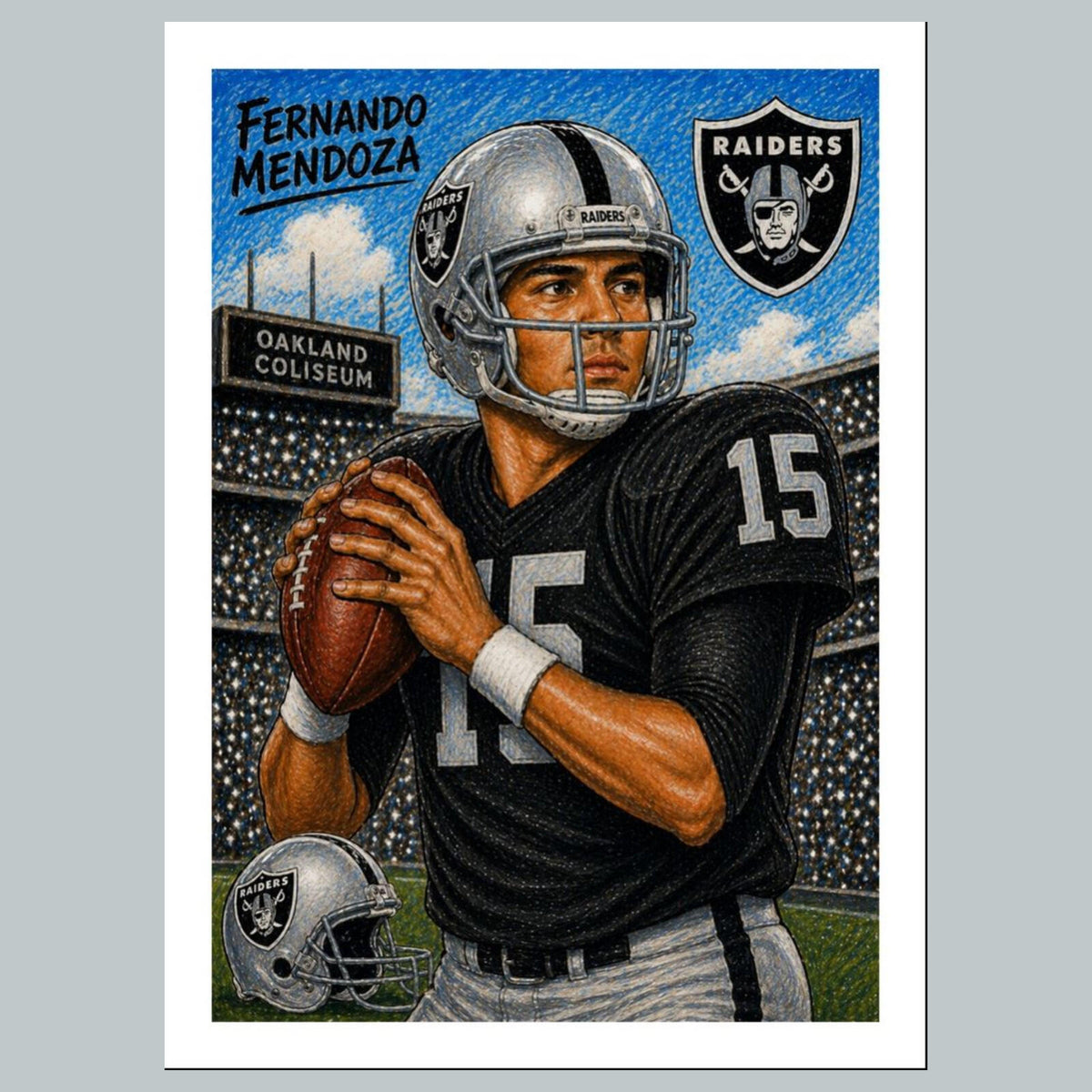 2593 Fernando Mendoza 8x10 Custom Art Photo - Fast-Secure Shipping FBL