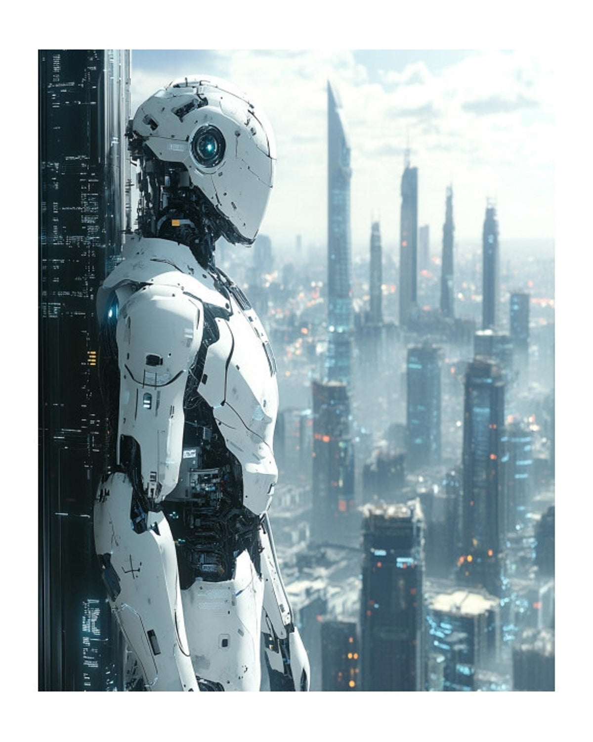 0562 P-8X10 Robot White Glossy Photo MS