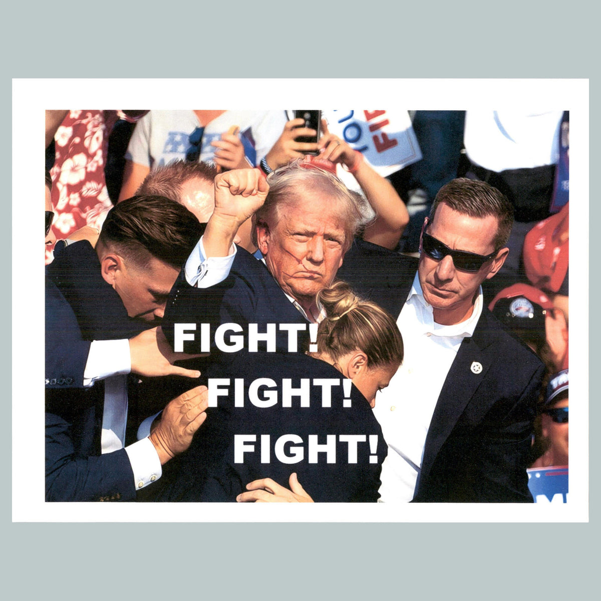 0142 P -8X10 Trump Fight! Fight! Fight! Glossy Photo Fast-Secure Shipping