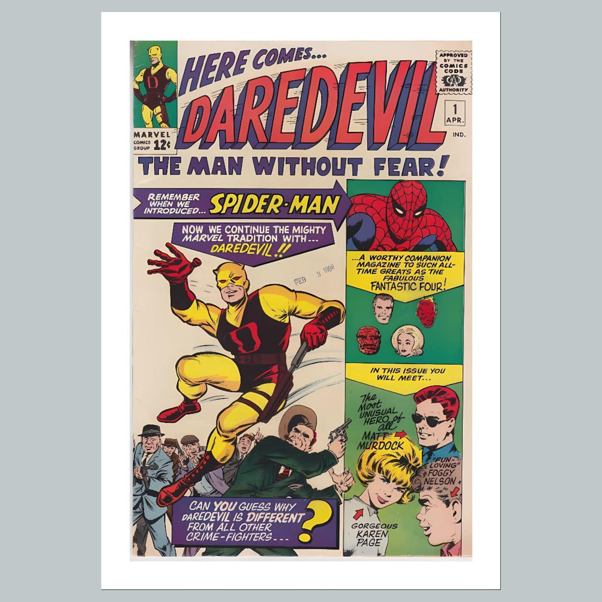 1913 Daredevil 8x10 Glossy Photo Comic Book Cover Fast-Secure Shipping
