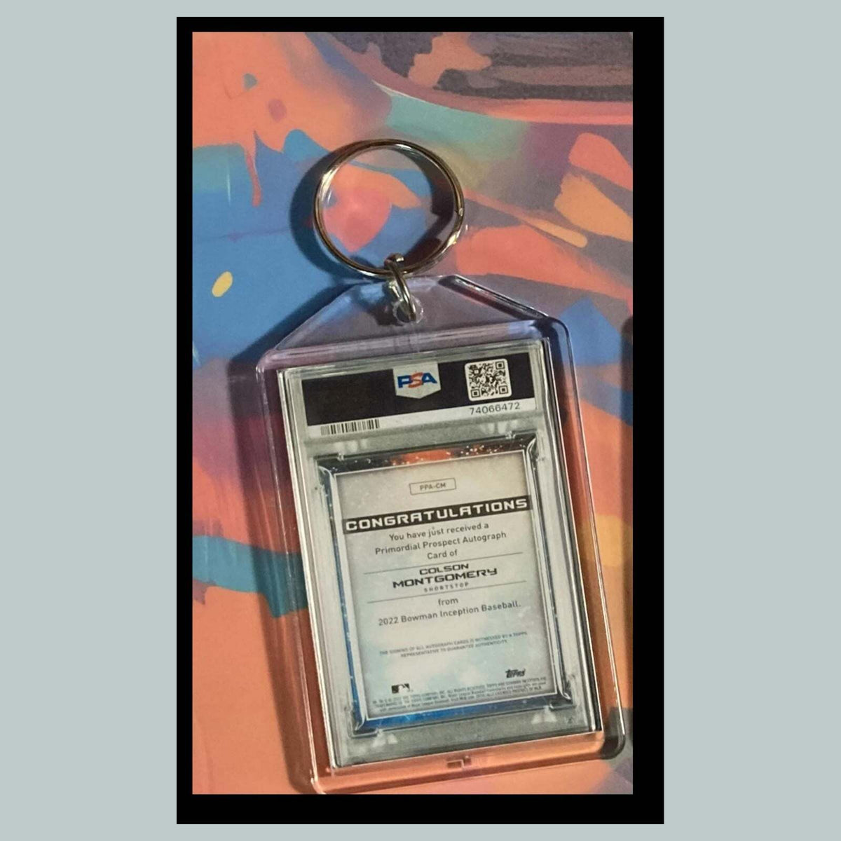 3512 Colson Montgomery 2022 Inception Auto Custom Hand Made Keychain -Great Gift