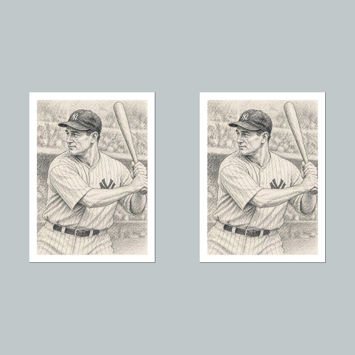 2585 Lou Gehrig 8x10 Custom Art Photo - Fast-Secure Shipping BBL