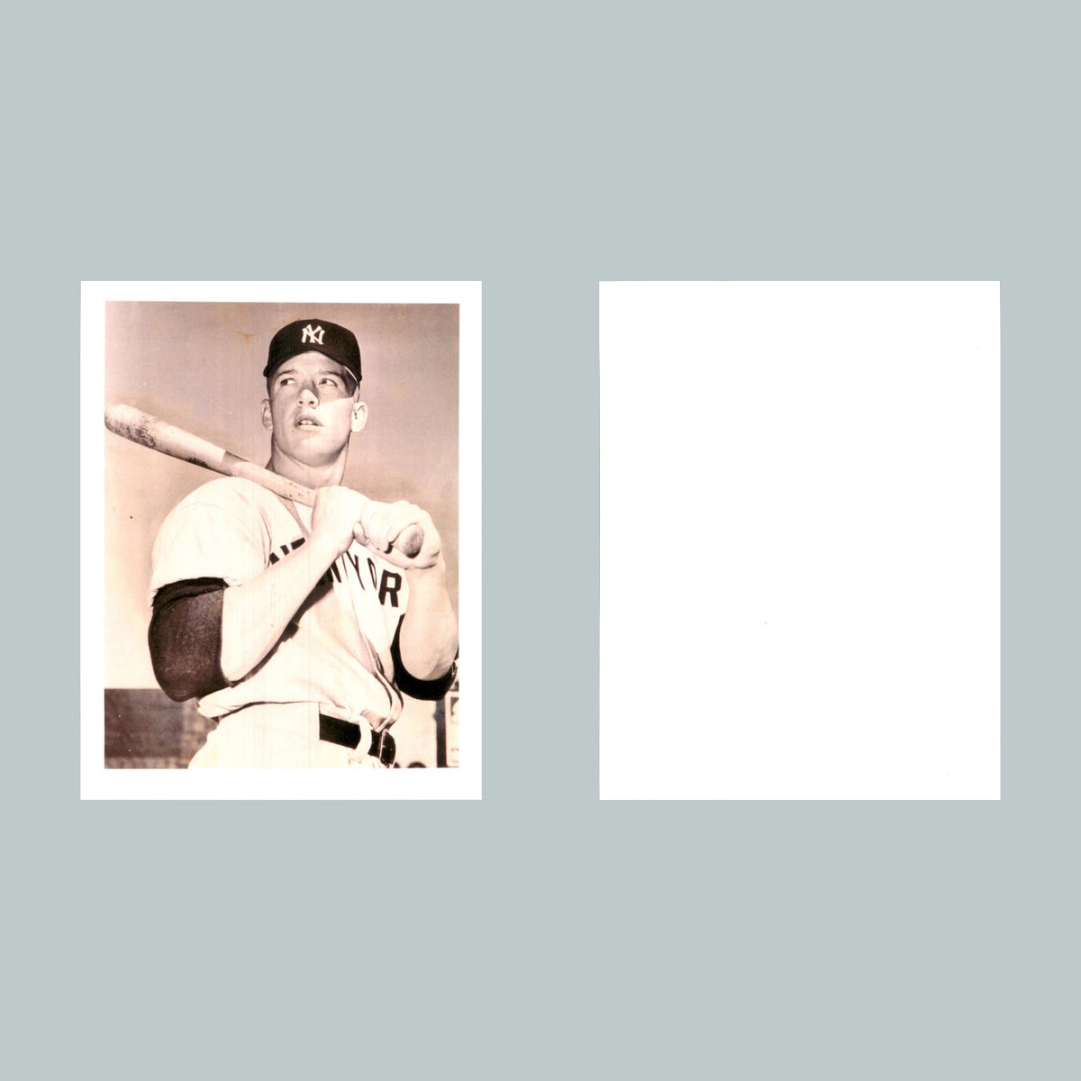 0068 P -8X10 Mickey Mantle Pose B-W Glossy Photo Fast-Secure Shipping BBL