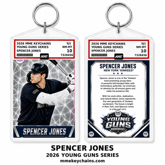 4265 Spencer Jones |Young Guns Series Custom Acrylic Photo Keychain Platinum Ice