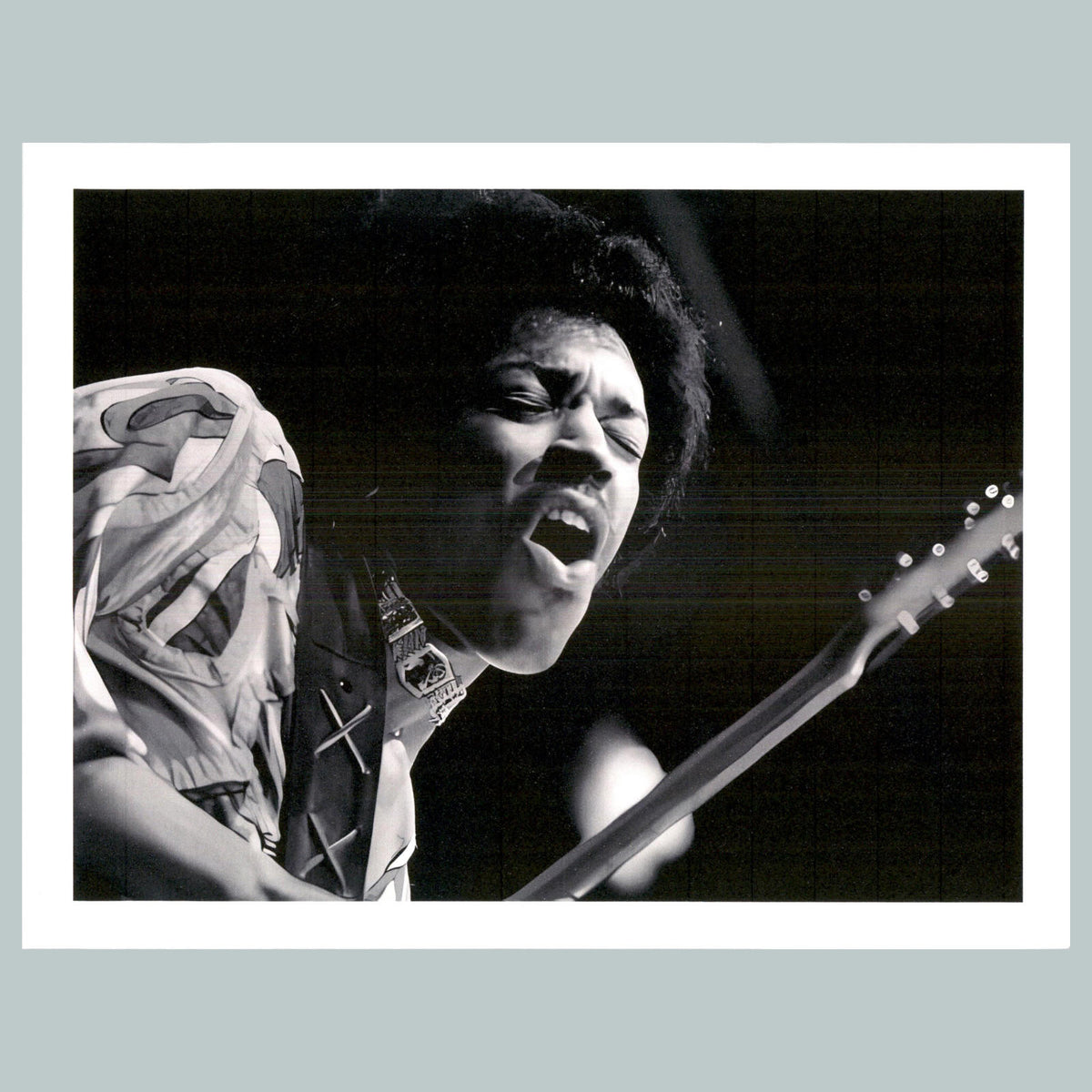 0133 P -8X10 Jimi Hendrix Looking Right-B-W Glossy Photo Fast Shipping
