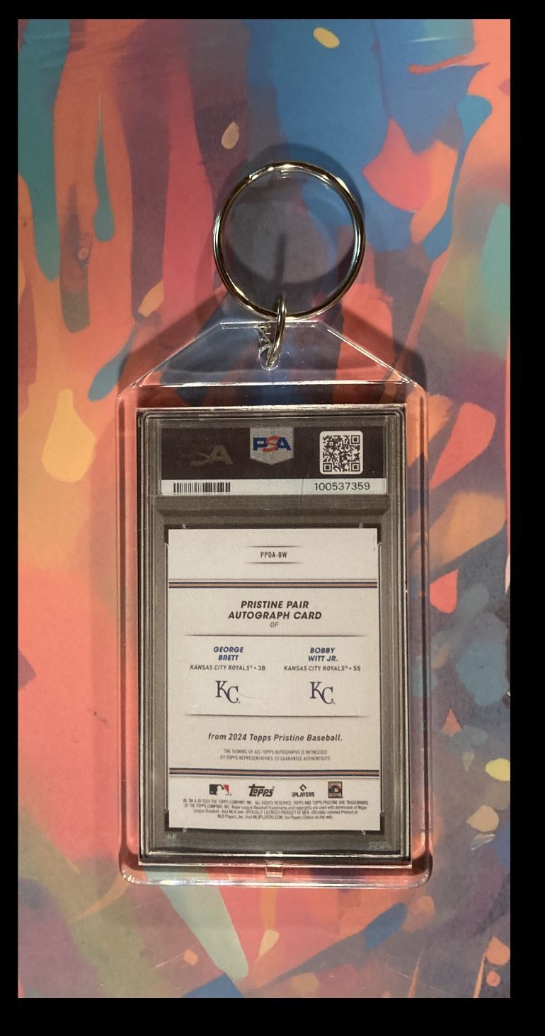 3034 Bobby Witt Jr/George Brett 2024 Topps Pristine SuperFractor Keychain-Gift