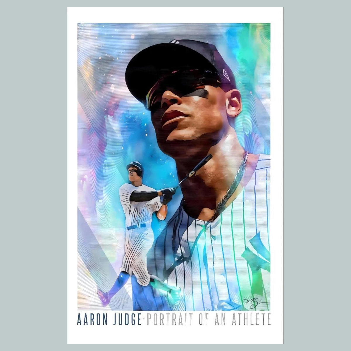 0439 Aaron Judge Painting 8x10 Glossy Photo - Fast-Secure Shipping BBL