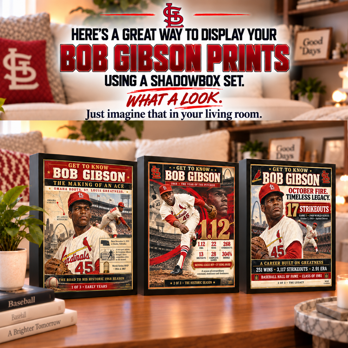 Bob Gibson GTK Through the Years three-print bundle