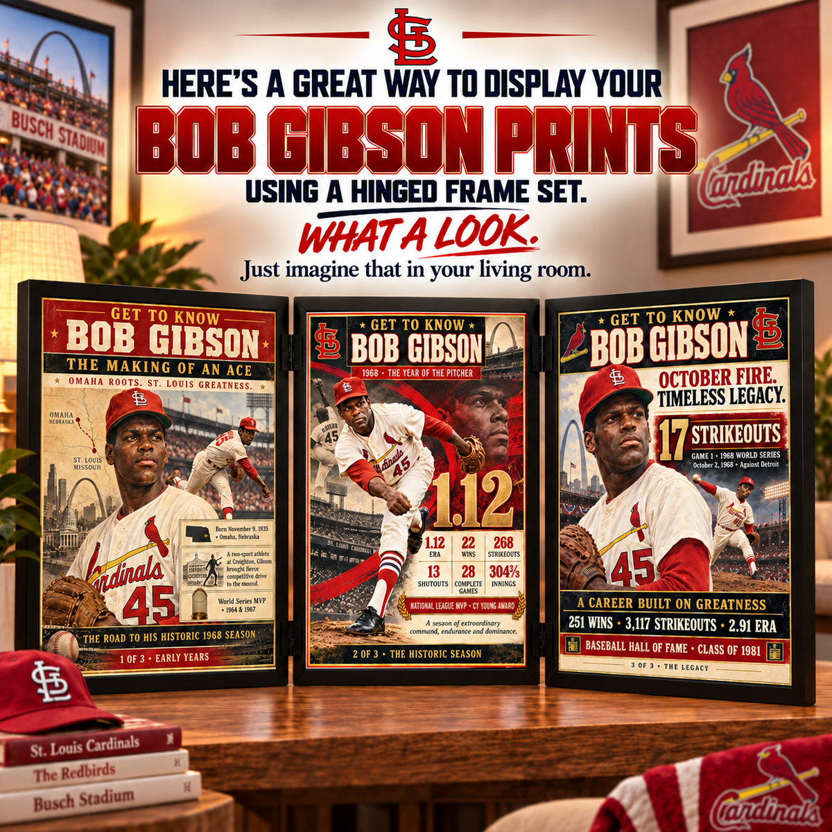 Bob Gibson GTK Through the Years three-print bundle