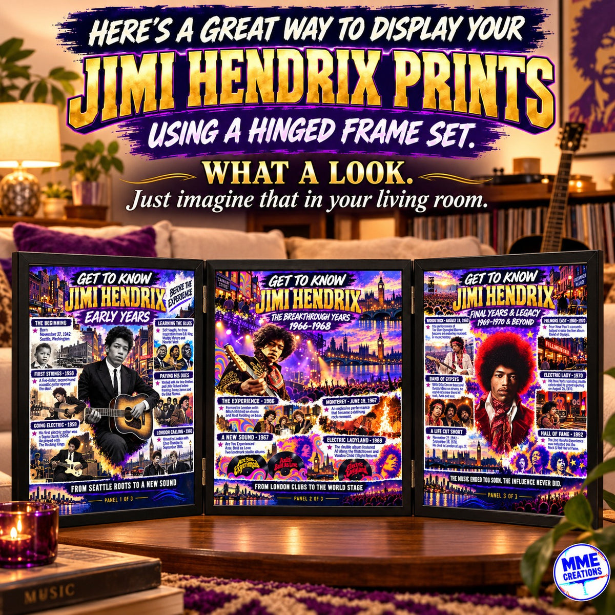Jimi Hendrix GTK Limited Edition /25 3-print story bundle