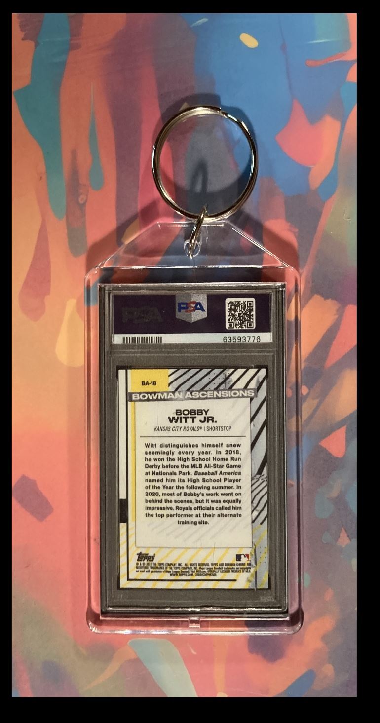 3035 Bobby Witt Jr 2021 Bowman Chrome SuperFractor Keychain-Gift