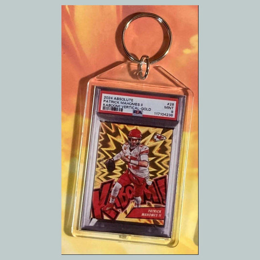 3617 Patrick Mahomes 2024 Panini Absolute Gold Kaboom Custom Keychain