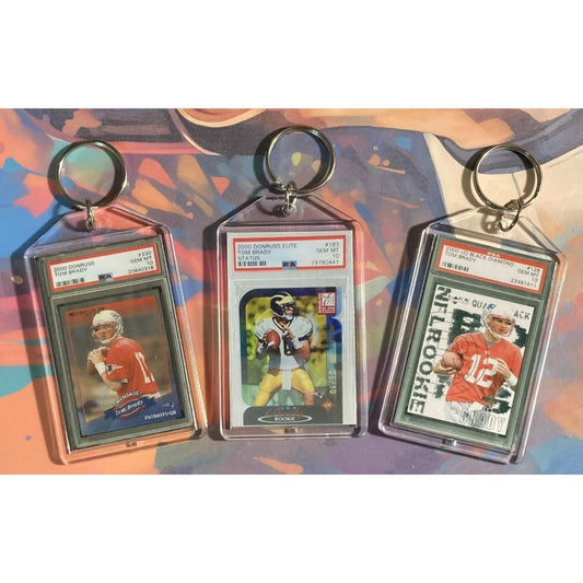 3267B Tom Brady 3 Pack Bundle 3 Different Custom Novelty Keychains-A Great Gift