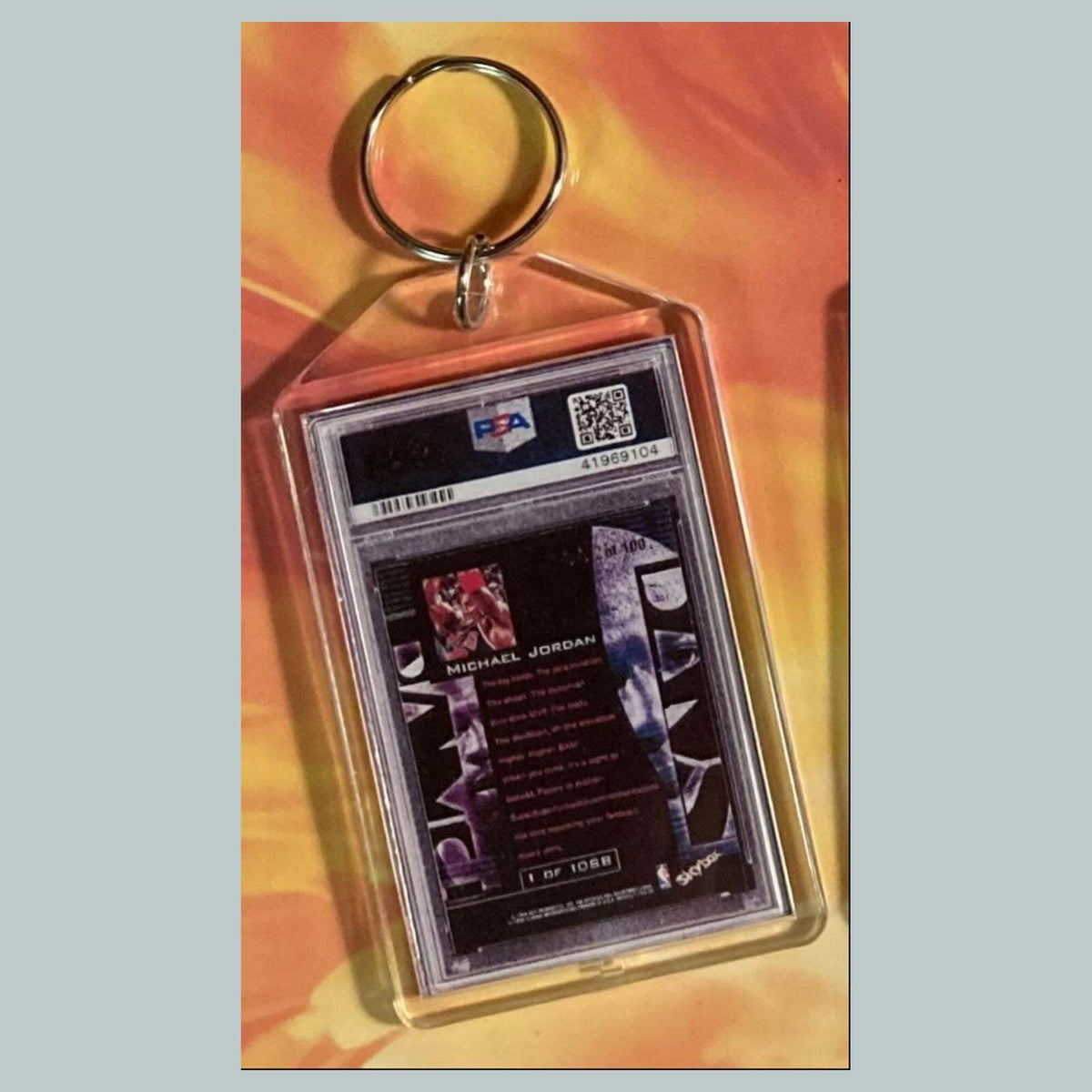 3658 Michael Jordan 1998 Hoops Slam Bams Custom Hand Made Keychain