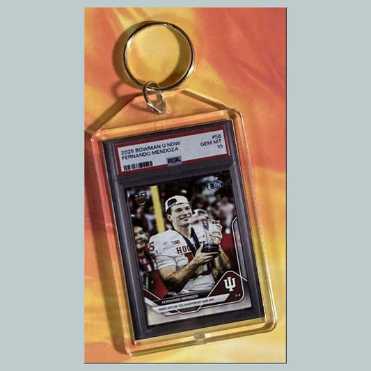 3727 Fernando Mendoza 2025 Bowman U Custom Hand Made Keychain