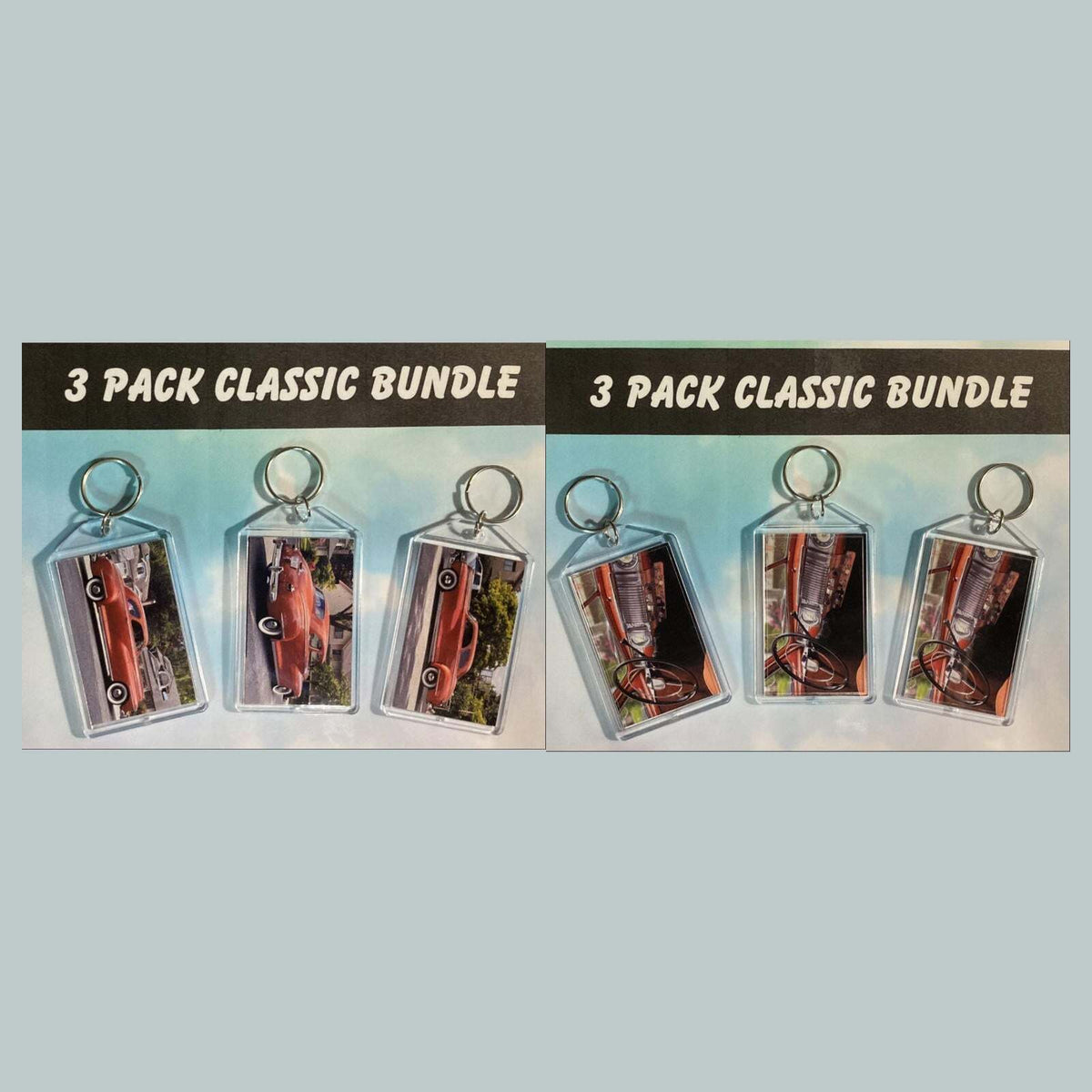 3566B Threefer Bundle 1946 Dodge D24 Club Coupe Acrylic Keychain | Vintage