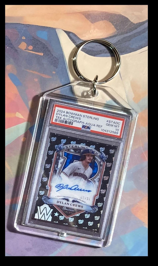 3104 Dylan Crews 2024 Bowman Sterling Tek Aqua Auto Custom Keychain-Gift