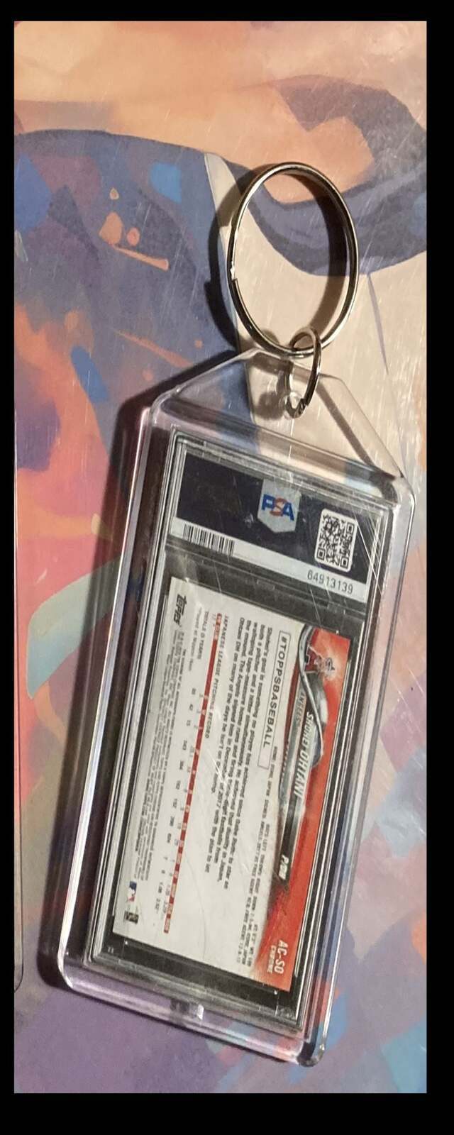 3211 Shohei Ohtani 2018 Topps Chrome Sapphire Auto - Custom Keychain -Great Gift