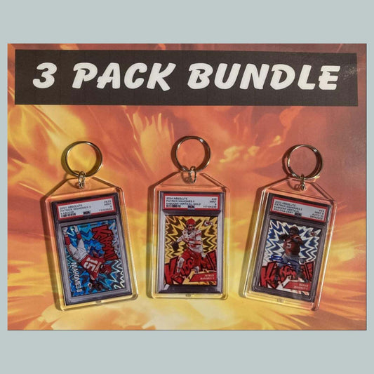 3622B Patrick Mahomes 3 Pack Bundle-Custom Hand Made Keychains