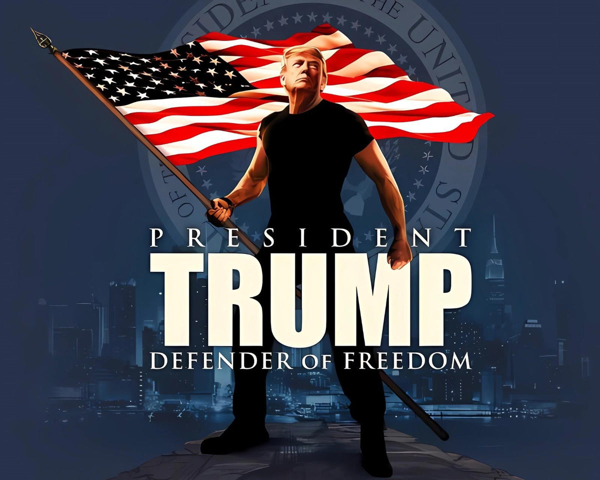 0685 P-8X10 Trump Defender Of Freedom Glossy Photo Fast-Secure Ship MS