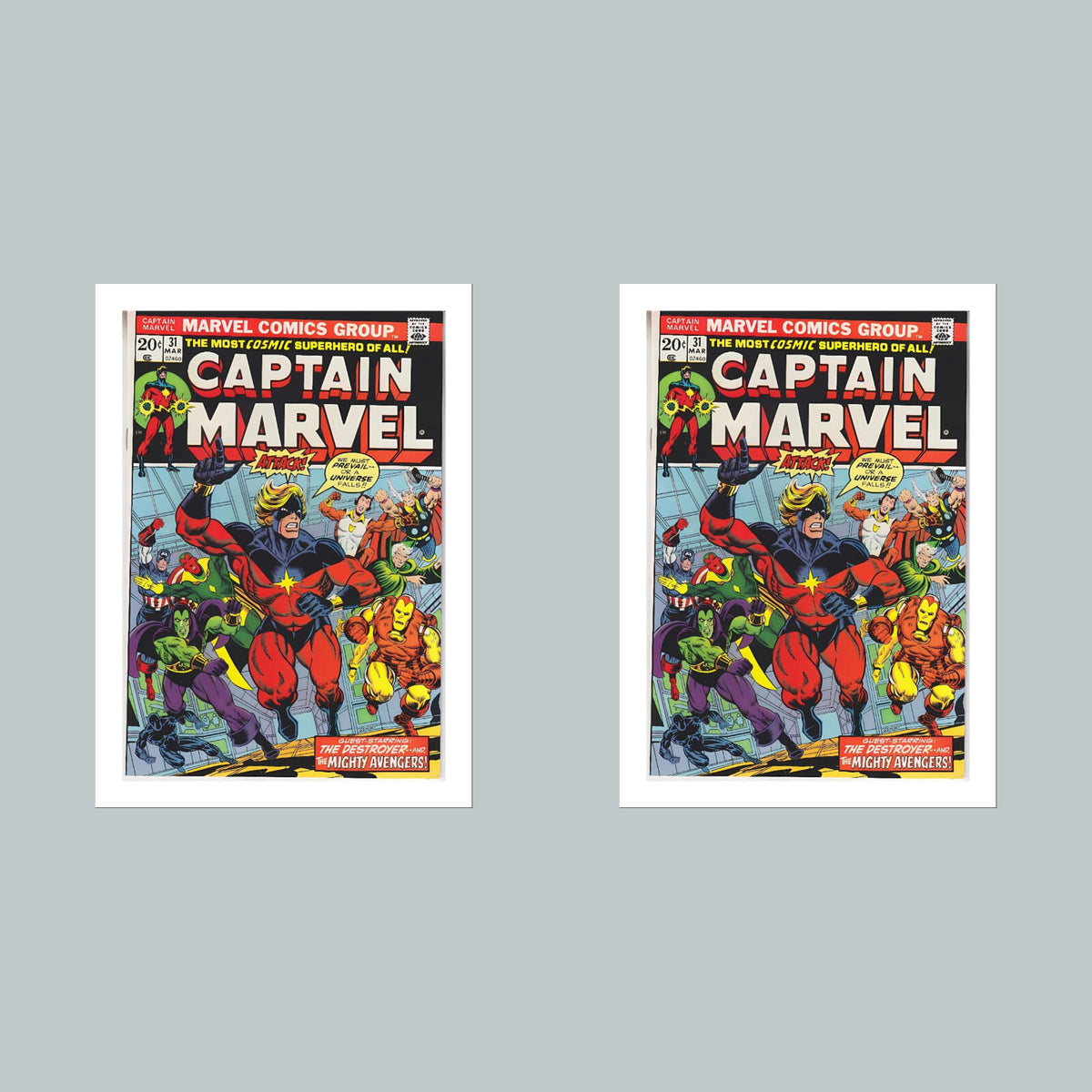 1905 Captain Marvel 8x10 Glossy Photo Comic Book Cover Fast-Secure Shipping