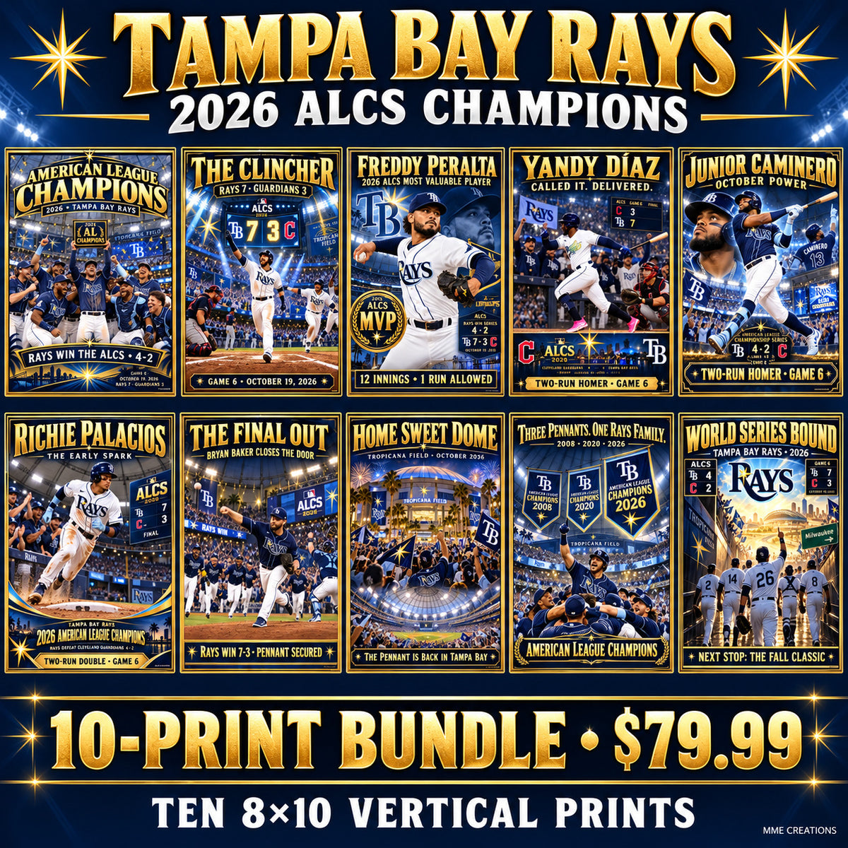 5075 2026 Rays ALCS 8x10 Print Bundle