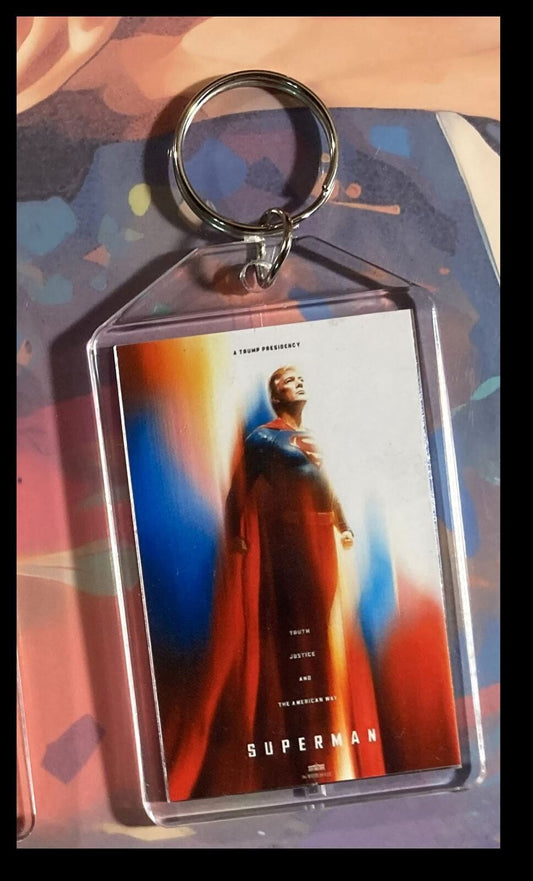 3276 Trump Superman Custom Hand Made Keychain-Makes A Great Gift