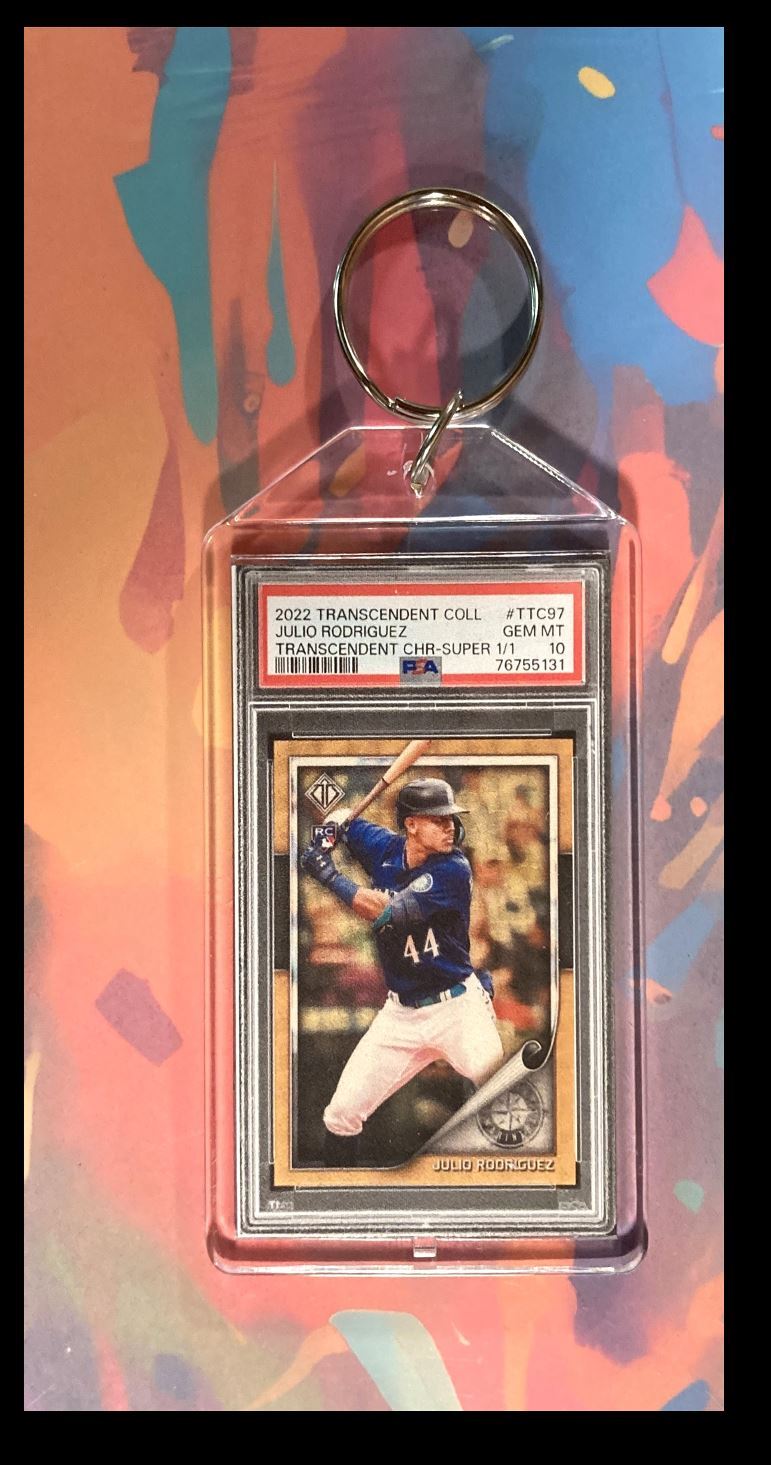 3057 Julio Rodriguez 2022 Topps Transcendent Coll SuperFractor Keychain