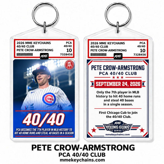 4919 Pete Crow-Armstrong PCA 40/40 Club Keychain – 40/40 Milestone