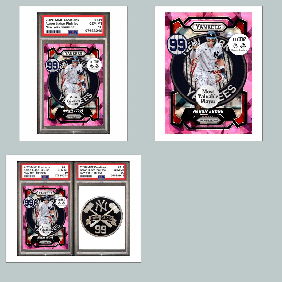 1144B Threefer Bundle Aaron Judge Pink Ice 3 Different 8x10 Glossy Photos BBL