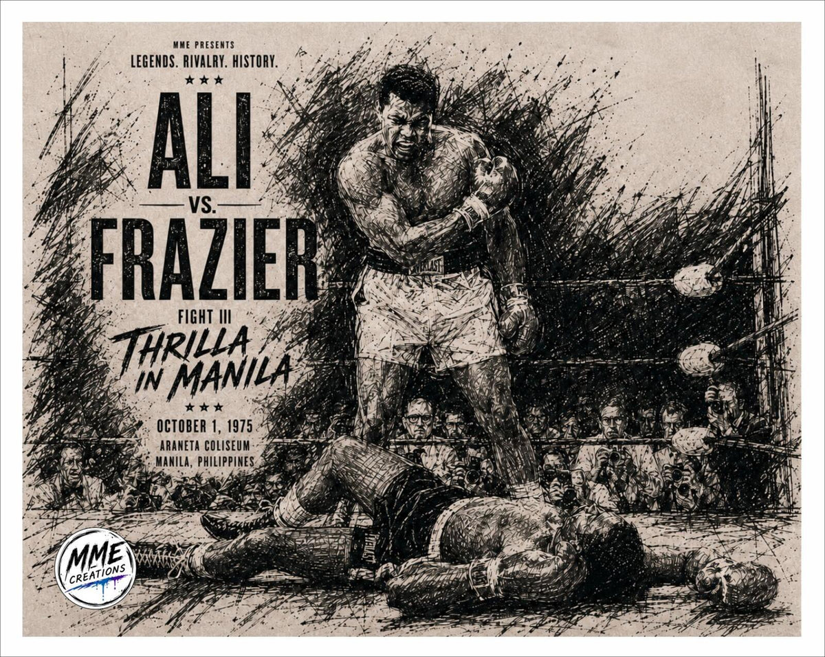 2637 Classic Match Ups /25 Zoom Art | Ali vs Frazier 5 8X10 Prints Limited MS